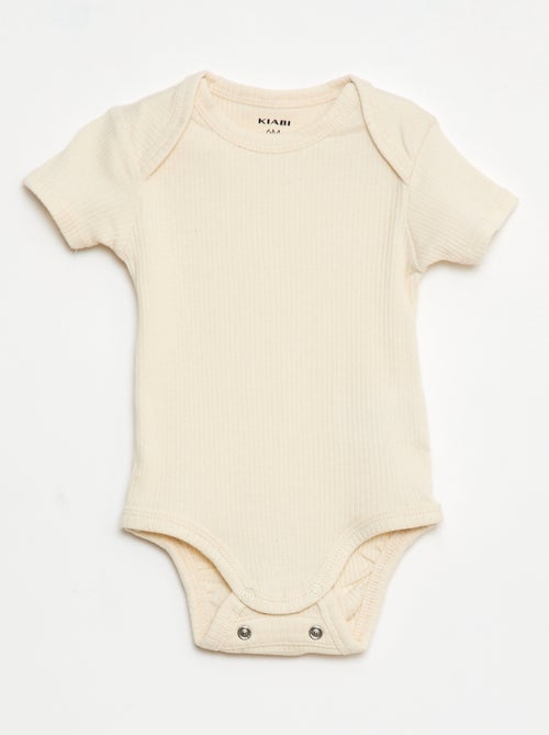 Bodies évolutif en maille unie - Lot de 3 - Kiabi