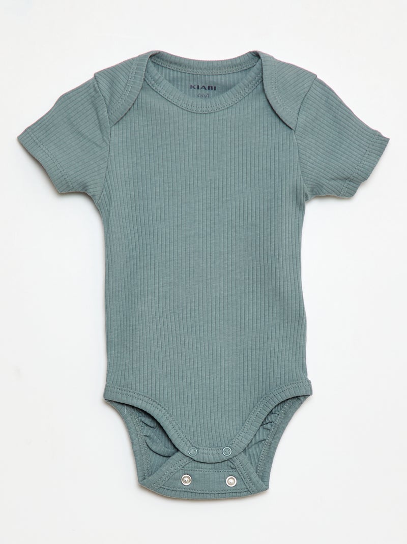 Bodies évolutif en maille unie - Lot de 3 Beige - Kiabi