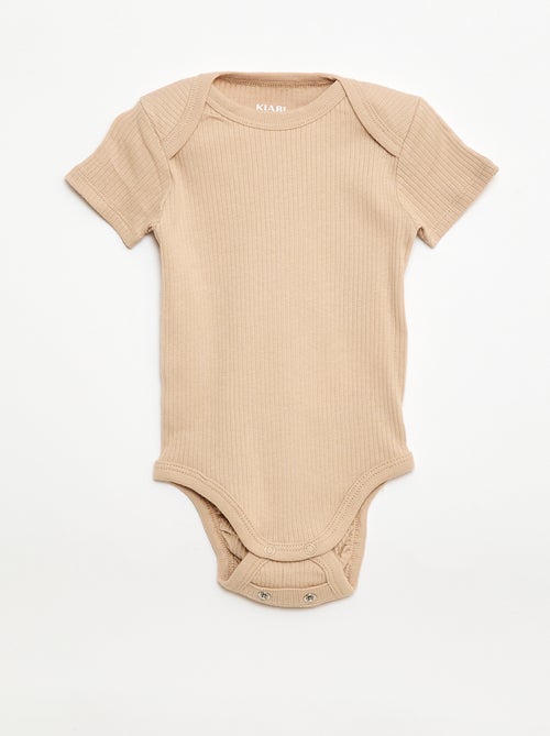 Bodies évolutif en maille unie - Lot de 3 - Kiabi