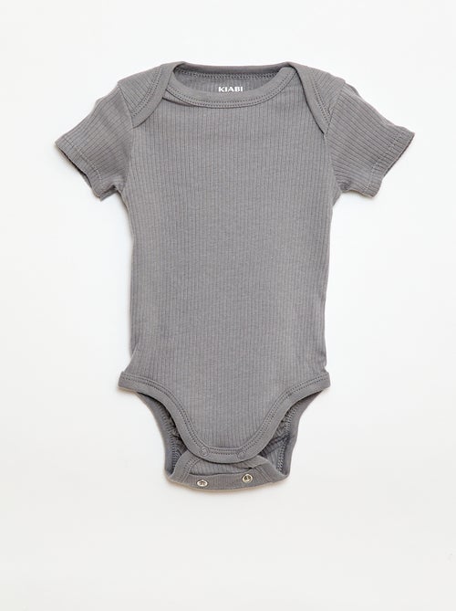 Bodies évolutif en maille unie - Lot de 3 - Kiabi