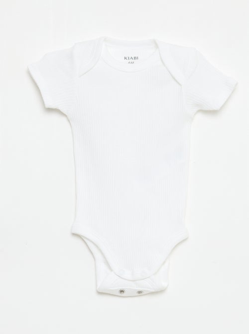 Bodies évolutif en maille unie - Lot de 3 - Kiabi