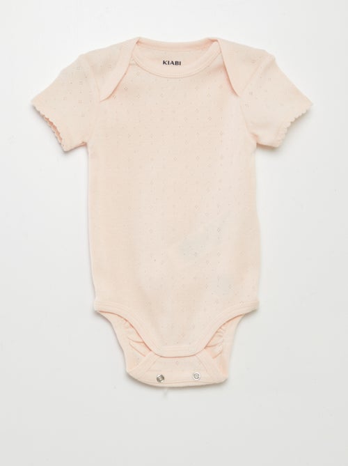 Bodies évolutif en maille unie - Lot de 3 - Kiabi