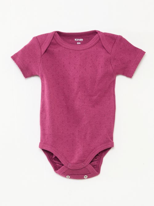 Bodies évolutif en maille unie - Lot de 3 - Kiabi