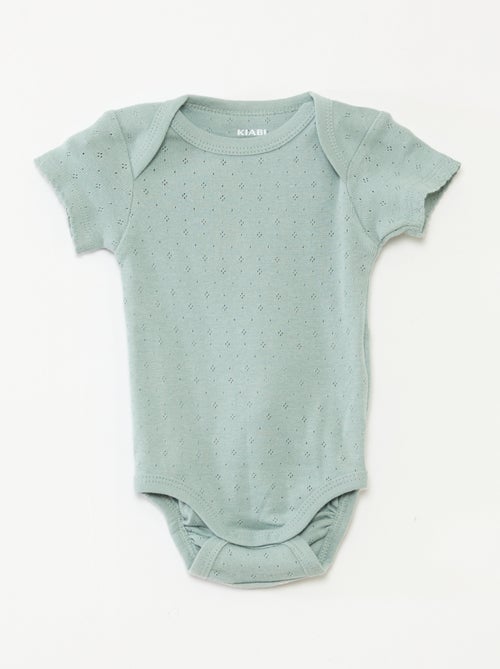 Bodies évolutif en maille unie - Lot de 3 - Kiabi