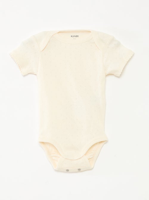 Bodies évolutif en maille unie - Lot de 3 - Kiabi