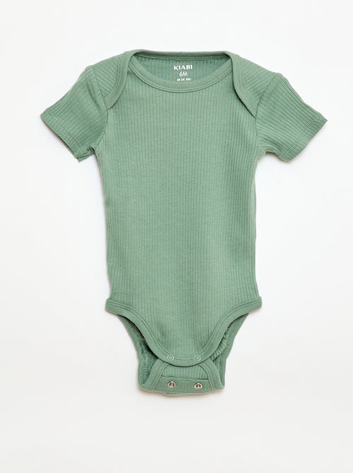 Bodies évolutif en maille unie - Lot de 3 - Kiabi