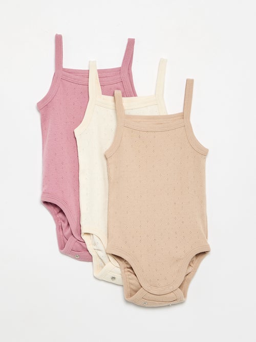 Bodies évolutifs à bretelles - lot de 3 - Kiabi Bodies évolutifs à bretelles - lot de 3 - Kiabi