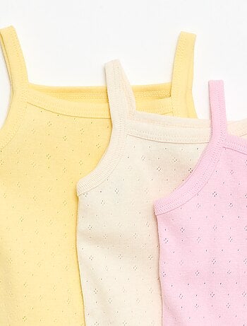 Bodies évolutifs à bretelles - lot de 3