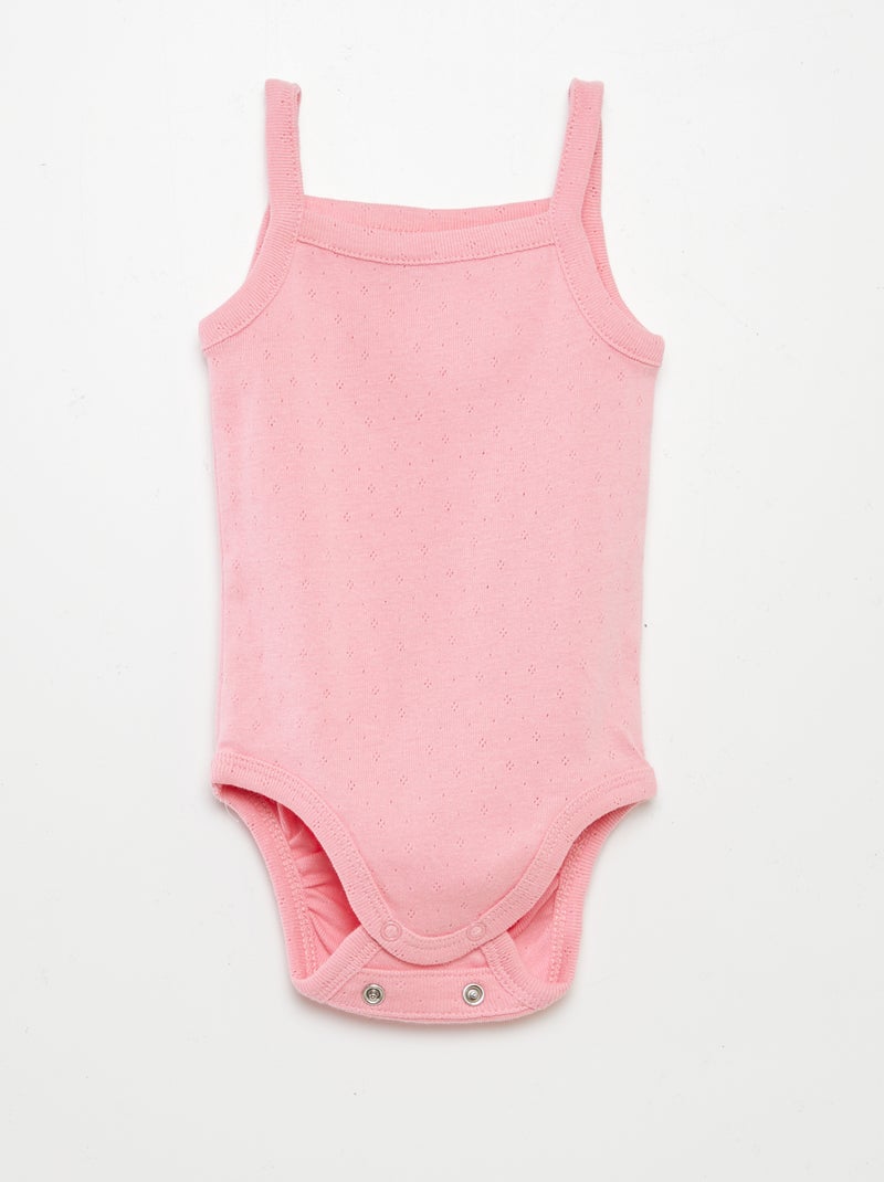 Bodies évolutifs à bretelles - lot de 3 Rose - Kiabi