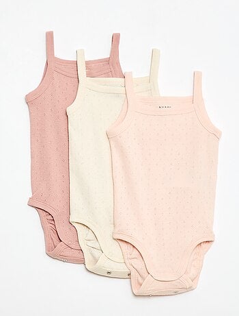 Bodies évolutifs à bretelles - lot de 3