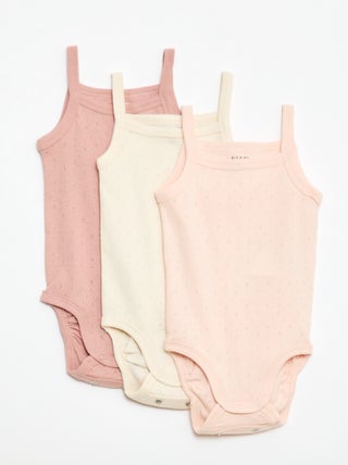 Bodies évolutifs à bretelles - lot de 3