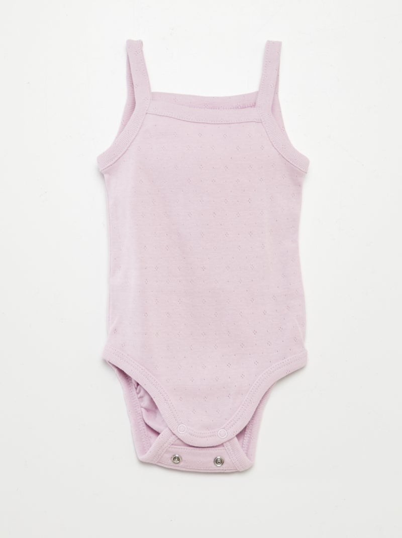 Bodies évolutifs à bretelles - lot de 3 Violet - Kiabi