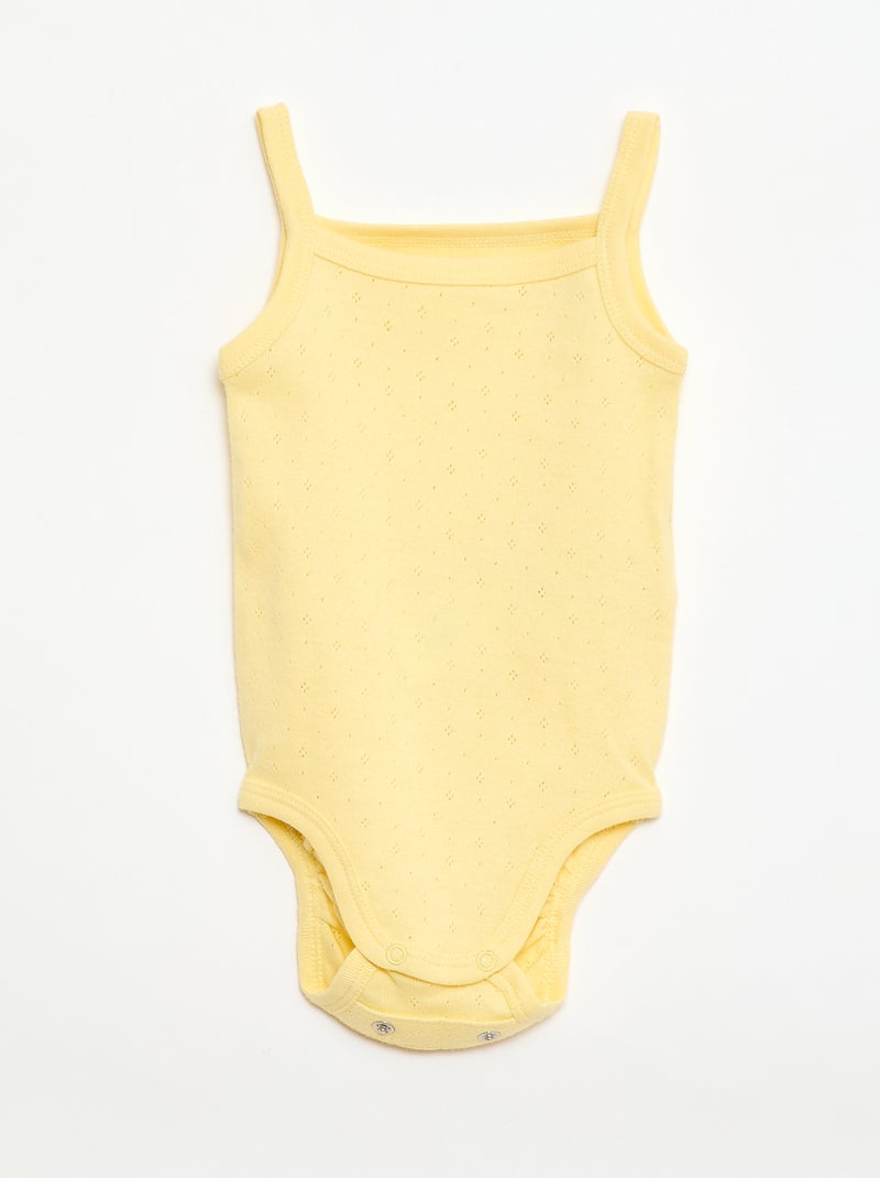 Bodies évolutifs à brettelles - lot de 3 Jaune - Kiabi