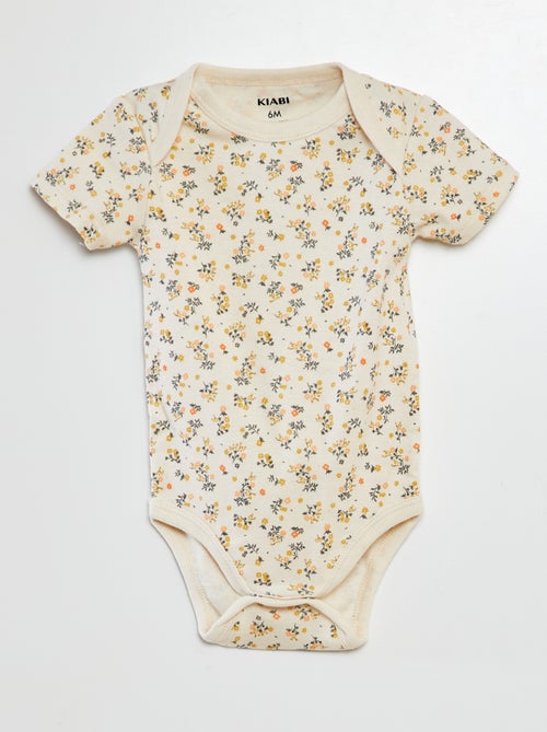 Bodies imprimés en coton - lot de 3 - Kiabi