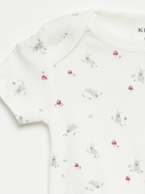 Bodies imprimés en coton - lot de 3 - Kiabi