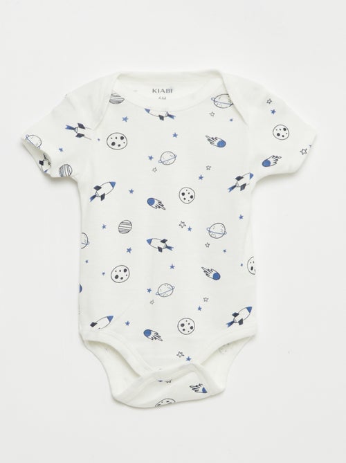 Bodies imprimés en coton - lot de 3 - Kiabi
