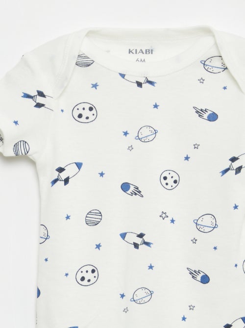 Bodies imprimés en coton - lot de 3 - Kiabi