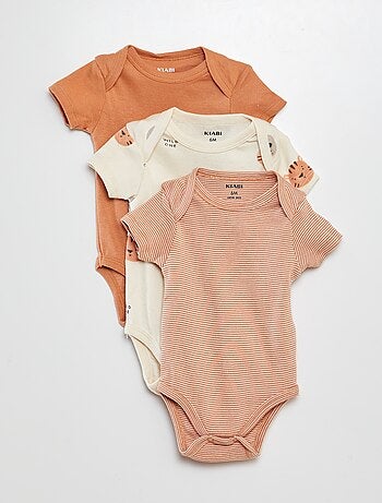 Bodies imprimés en coton - lot de 3
