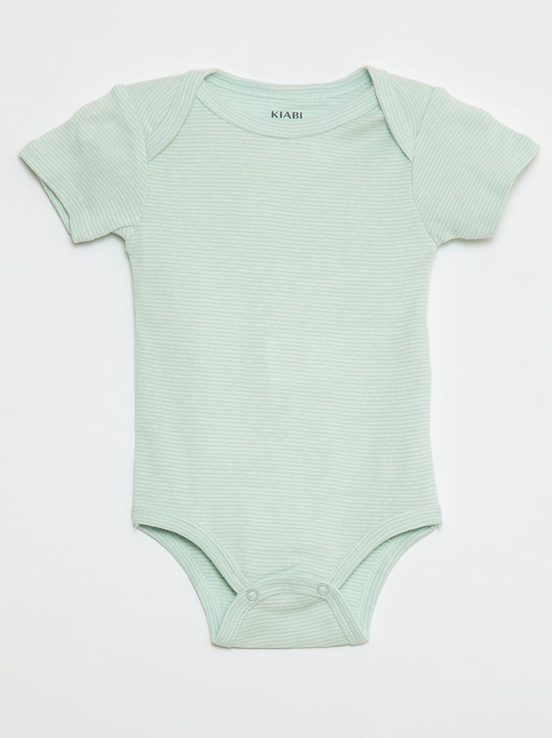 Bodies imprimés en coton - lot de 3 Blanc - Kiabi