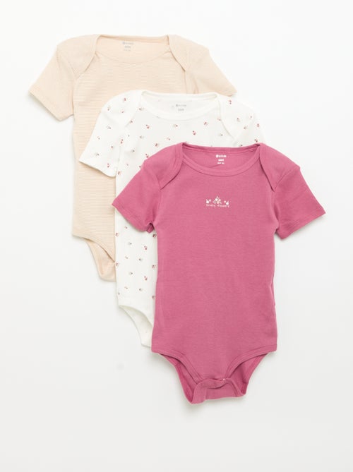 Bodies imprimés en coton - lot de 3 - Kiabi Bodies imprimés en coton - lot de 3 - Kiabi