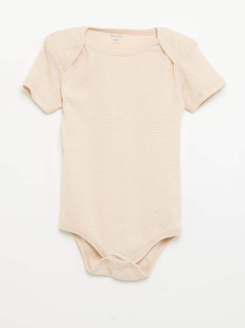 Bodies imprimés en coton - lot de 3 Blanc - Kiabi