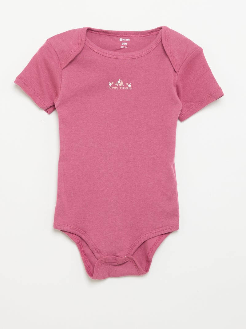 Bodies imprimés en coton - lot de 3 Blanc - Kiabi