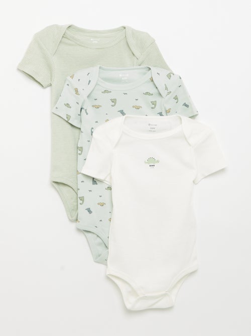 Bodies imprimés en coton - lot de 3 - Kiabi Bodies imprimés en coton - lot de 3 - Kiabi