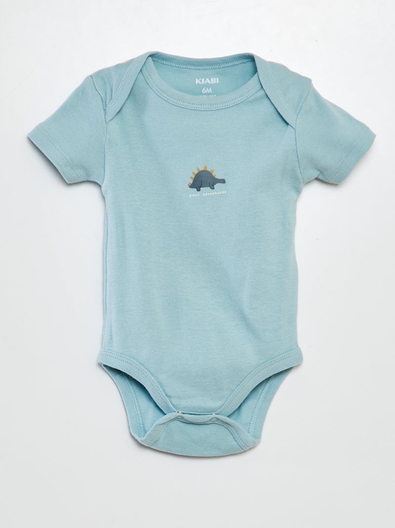 Bodies imprimés en coton - lot de 3 MARRON - Kiabi