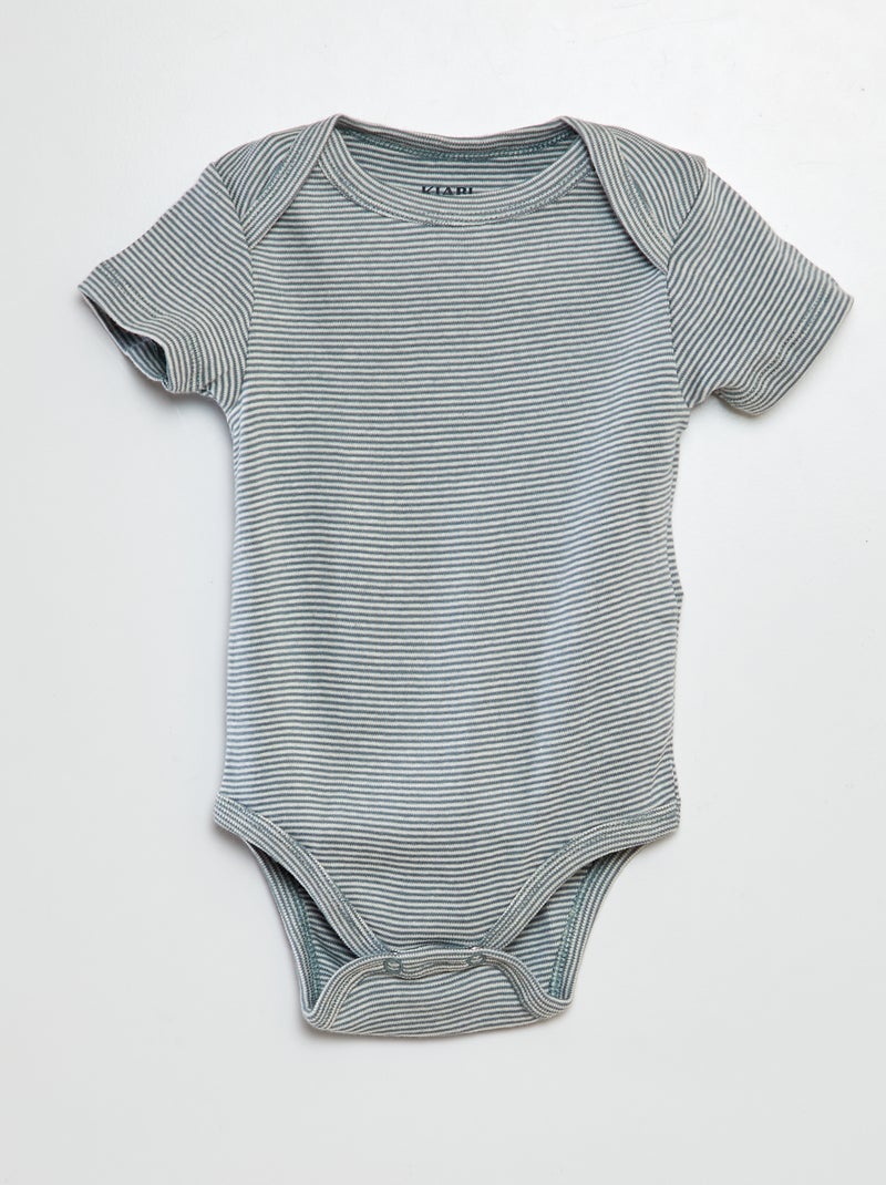 Bodies imprimés en coton - lot de 3 MARRON - Kiabi