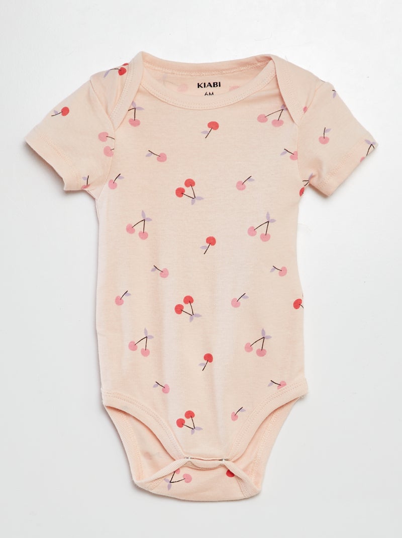 Bodies imprimés en coton - lot de 3 ROSE - Kiabi