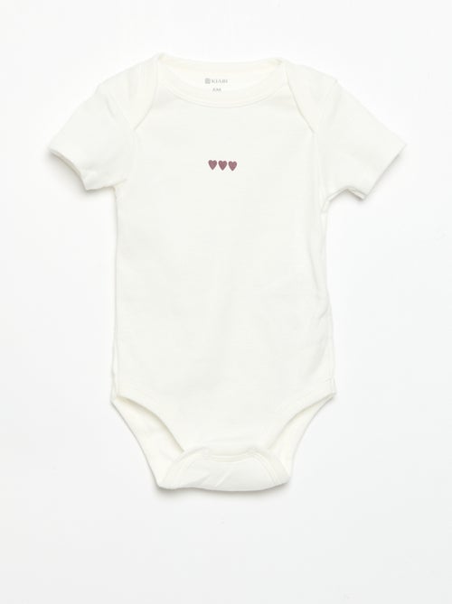 Bodies imprimés en coton - lot de 3 - Kiabi