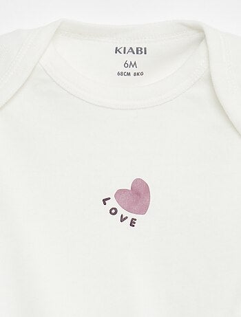 Bodies imprimés en coton - lot de 3