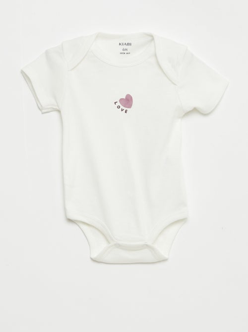 Bodies imprimés en coton - lot de 3 - Kiabi