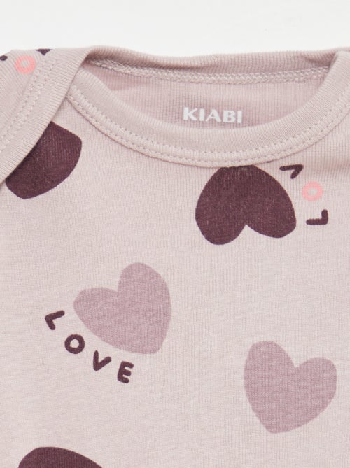 Bodies imprimés en coton - lot de 3 - Kiabi