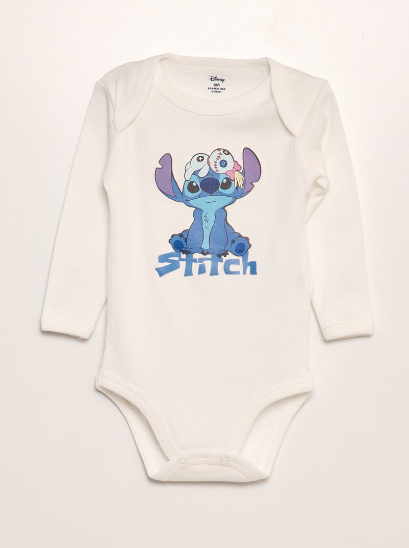 Bodies 'Stitch' en jersey - lot de 2 Bleu - Kiabi