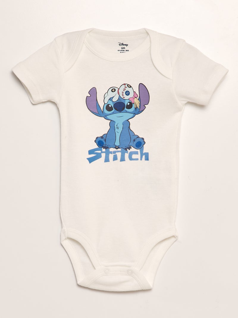 Bodies 'Stitch' en jersey - lot de 2 Bleu - Kiabi