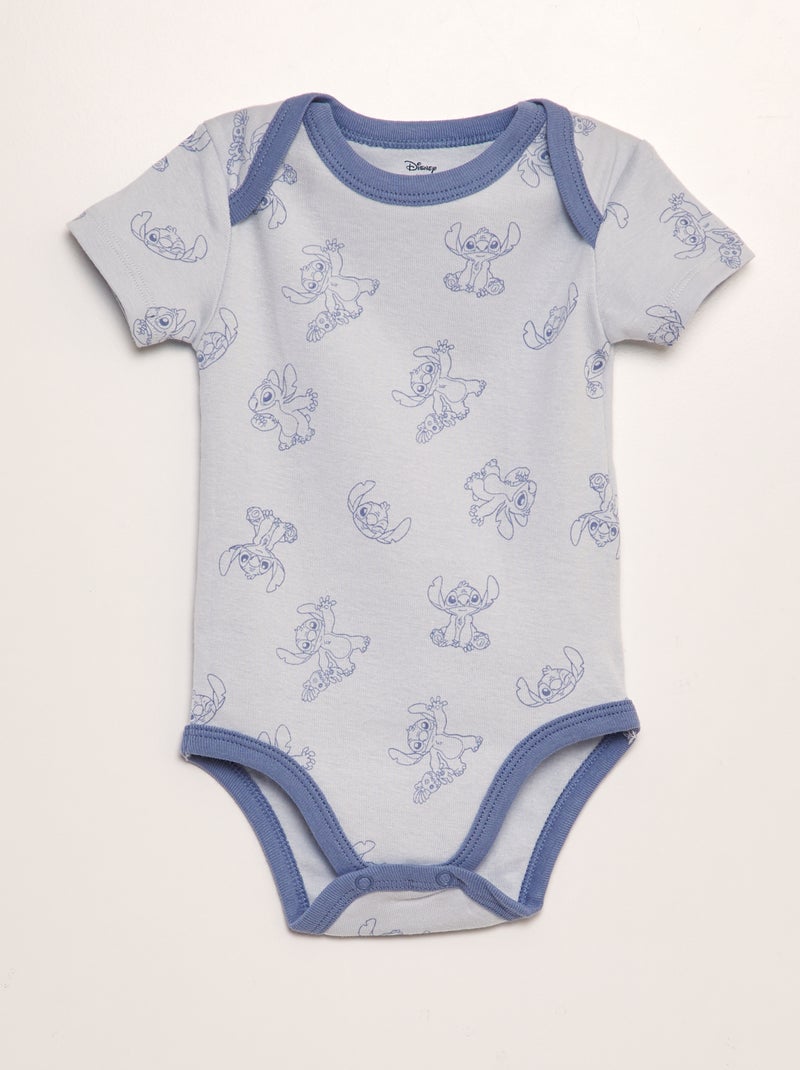 Bodies 'Stitch' en jersey - lot de 2 Bleu - Kiabi