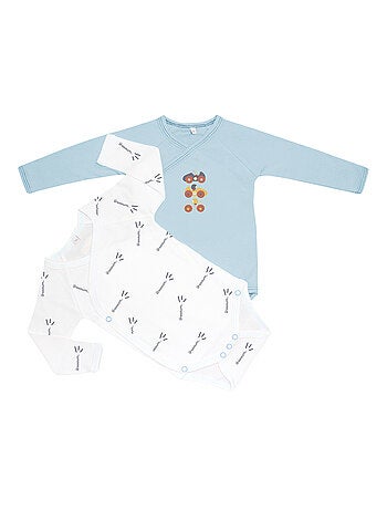 Bodies x2 bébé manches longues "AUTO" Les Chatounets