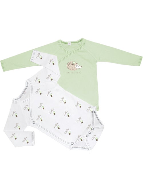 Bodies x2 bébé manches longues "HERI" Les Chatounets - Kiabi Bodies x2 bébé manches longues "HERI" Les Chatounets - Kiabi