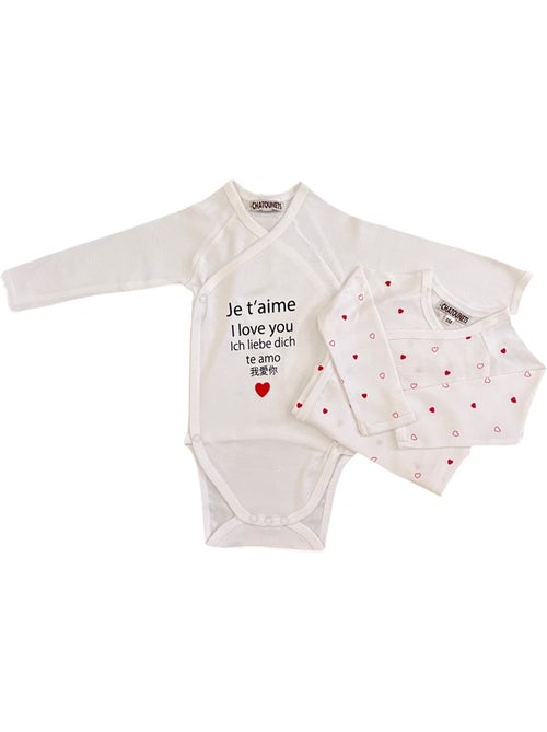 Bodies x2 bébé manches longues "LOVE" Les Chatounets - Kiabi Bodies x2 bébé manches longues "LOVE" Les Chatounets - Kiabi