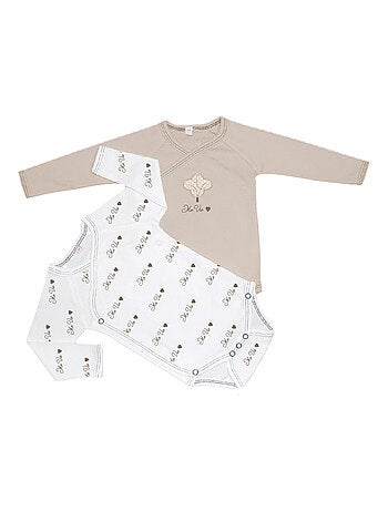 Bodies x2 bébé manches longues "MAVIE" Les Chatounets