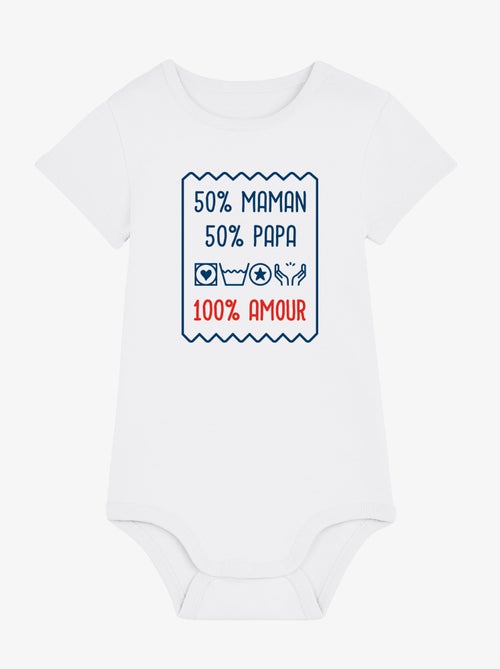 Body - 50% MAMAN 50% PAPA 100% AMOUR - Kiabi