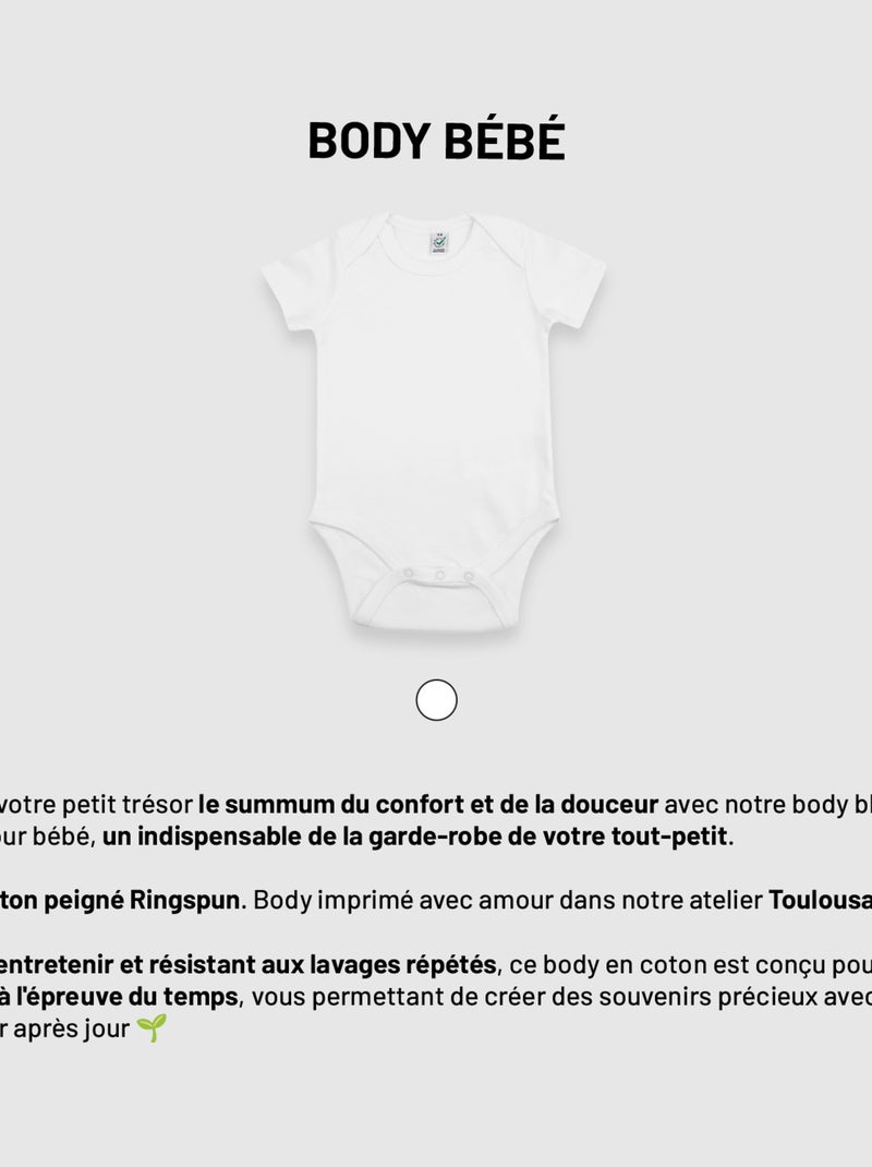 Body - RALEUSE DE MERE EN FILLE Blanc - Kiabi