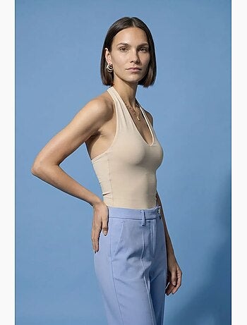 Body à col halter et découpe dilvin