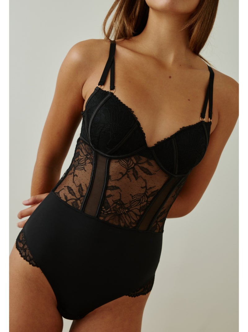 Body à coques push-up chiara Noir - Kiabi
