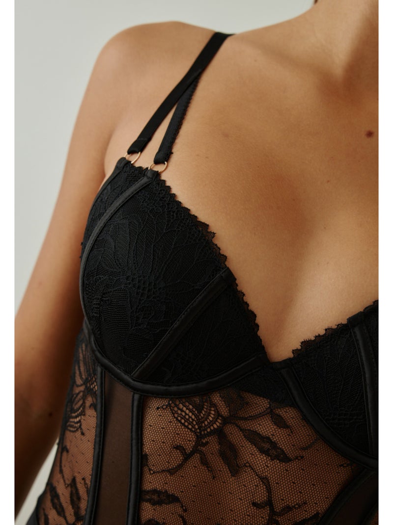 Body à coques push-up chiara Noir - Kiabi