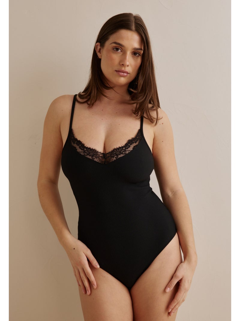 Body à fines bretelles Iris Noir - Kiabi