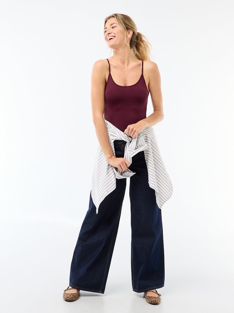 Body à fines bretelles Rouge - Kiabi