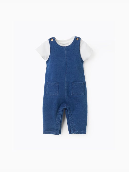 Body à imprimé + combinaison en jean - Kiabi