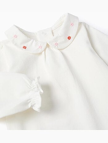 Body à manches longues avec fleurs et volants